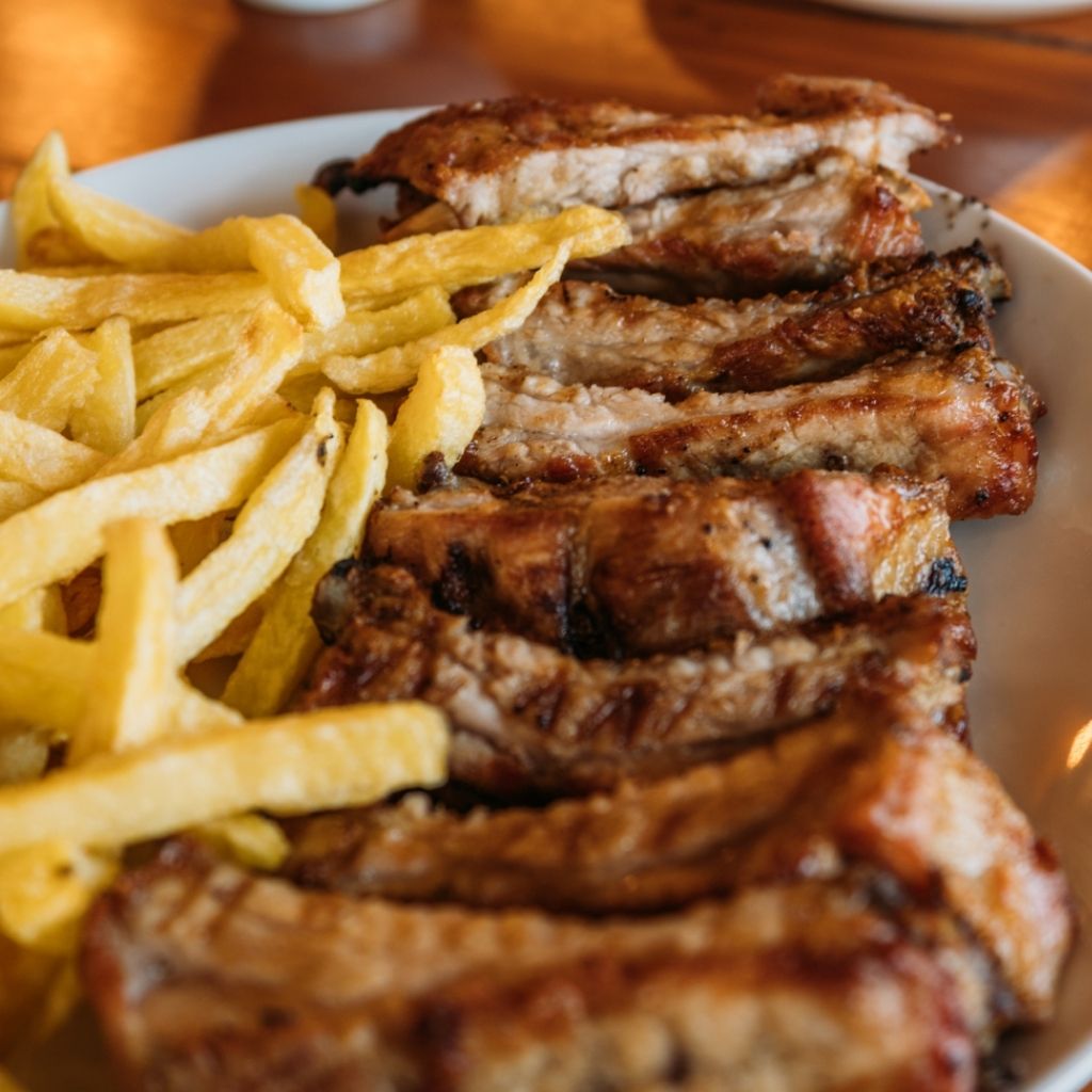 churrasco de cerdo bodegón os concheiros